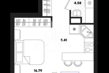 Студия, 35,86 м², 12/22 эт.