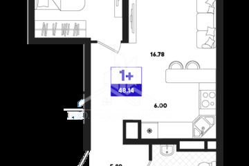 1-к квартира, 48,14 м², 14/22 эт.