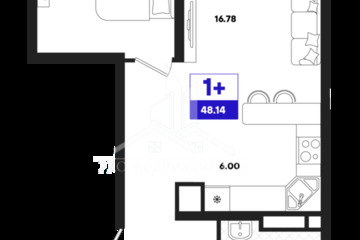 1-к квартира, 48,14 м², 17/22 эт.