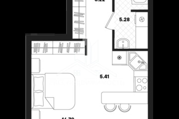 Студия, 36,41 м², 2/22 эт.