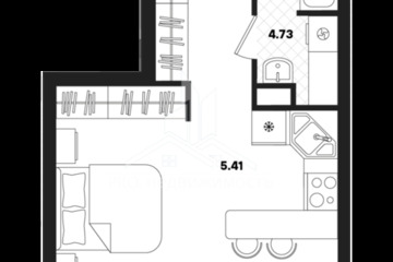 Студия, 35,86 м², 4/22 эт.