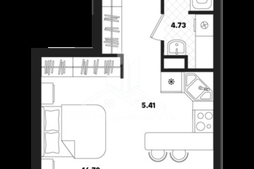 Студия, 35,86 м², 5/22 эт.