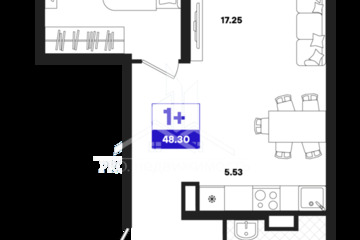 1-к квартира, 48,3 м², 10/22 эт.