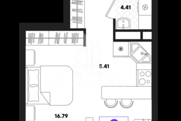 Студия, 37,08 м², 15/22 эт.