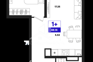 1-к квартира, 48,14 м², 19/22 эт.