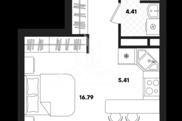 Студия, 35,54 м², 22/22 эт.